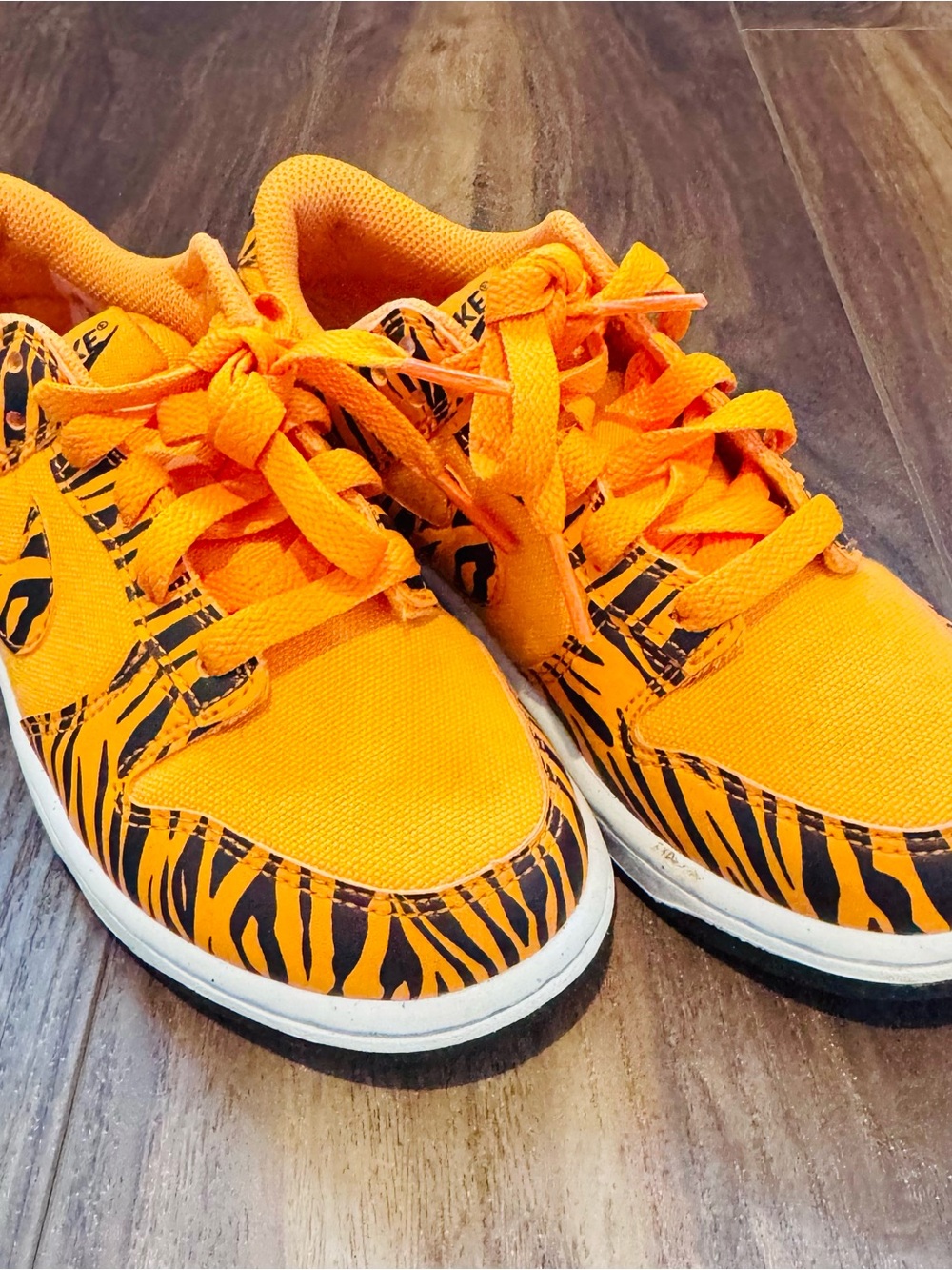 Nike Dunk Low “Tiger Stripes” DZ5633-800 Youth Sneakers 1.5Y